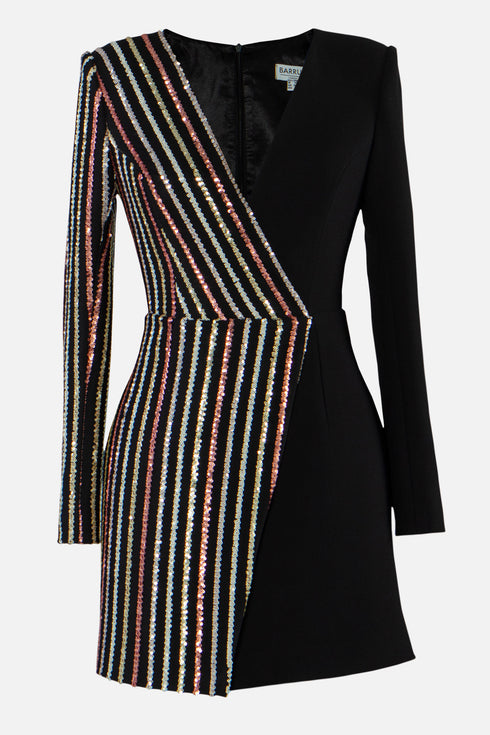 Metallic Sequin Mini Dress